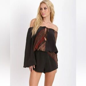 Stone Cold Fox Silk Printer Romper XS/S